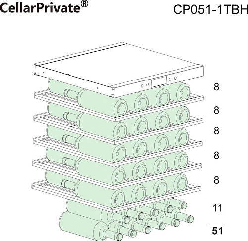 Шкаф винный CELLARPRIVATE CP051-1TBH — изображение 3