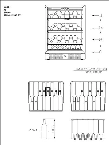 Шкаф винный TEFCOLD TFW200-F — изображение 4