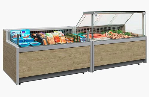 Витрина холодильная CARBOMA GC111 SM 0,94-1 1008 Темный дуб — изображение 3