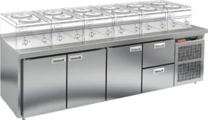 Стол холодильный HICOLD GN 1112 BR2 BT LT под тепловое оборудование