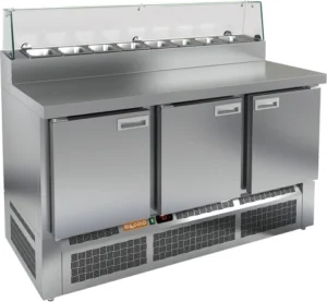 Стол для пиццы HICOLD PZE2-111/GN (1/6H) З со стеклом