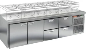 Стол холодильный HICOLD GN 1122 BR2 BT LT под тепловое оборудование