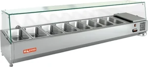 Настольная холодильная витрина для ингредиентов HICOLD VRX 1800 1/3