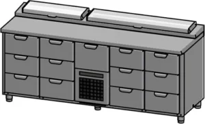 Стол холодильный саладетта HAPPYCHEF TC GS 3-3-CBR-3-3