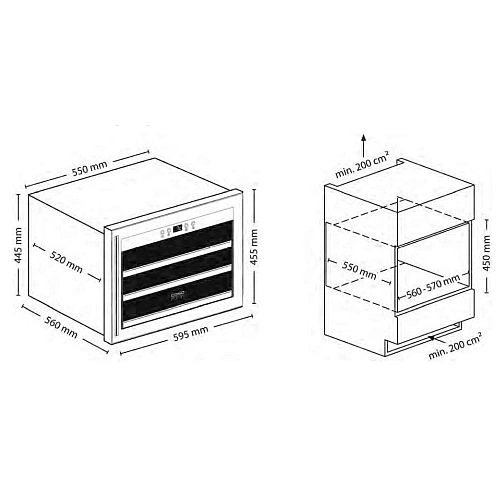 Шкаф винный CASO WineSafe 18 EB Black — изображение 3