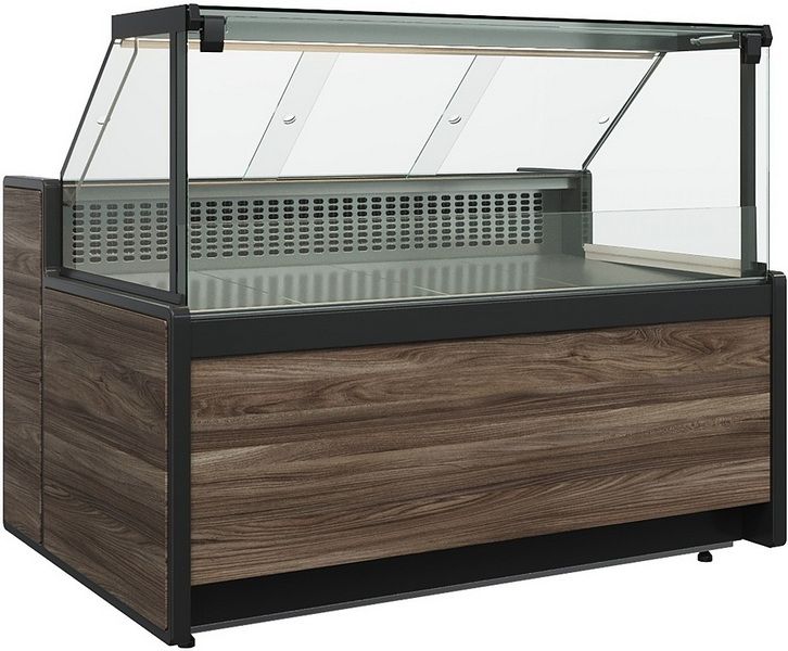 Витрина морозильная Carboma GC111 SL 0,94-1 (газлифт, 1008 Темный дуб)