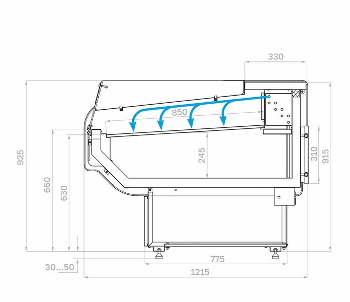 Витрина холодильная открытая Carboma G120 SM 1,5-2 — изображение 2