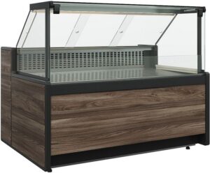 Витрина морозильная Carboma GC111 SL 1,5-1 (газлифт, 1008 Темный дуб)