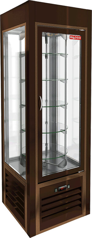 Витрина кондитерская HICOLD VRC 350 R Sh Brown FR