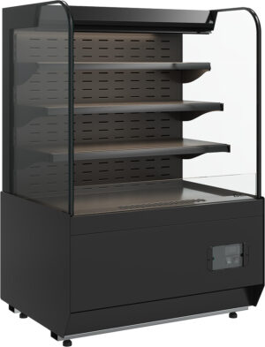 Витрина кондитерская Carboma Radius KR70 VM 0,9-2 Standard открытая, горка (Techno 9005)